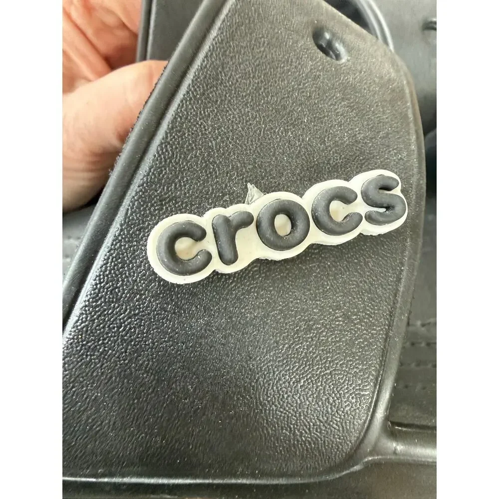 Croc’s black‎ slide on sandal men’s 12